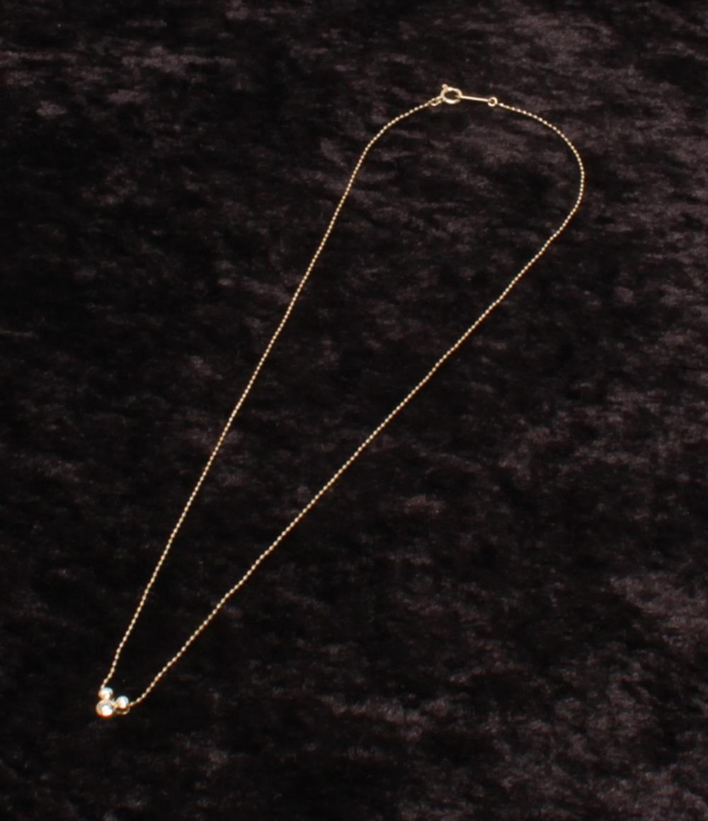 美品 Disney ネックレス K18 ダイヤ 0.08ct ミッキーマウスモチーフ レディース ディズニー
