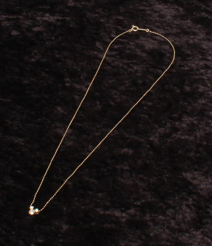 美品 Disney ネックレス K18 ダイヤ 0.08ct ミッキーマウスモチーフ レディース ディズニー