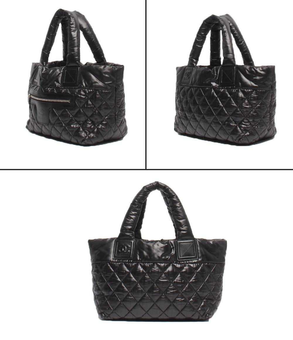美品 CHANEL トートバッグ シルバー金具 コココクーン スモール レディース シャネル