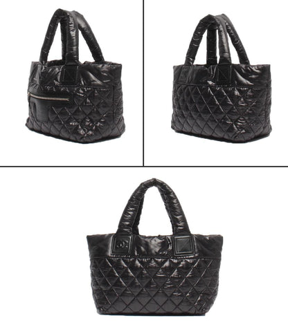 美品 CHANEL トートバッグ シルバー金具 コココクーン スモール レディース シャネル