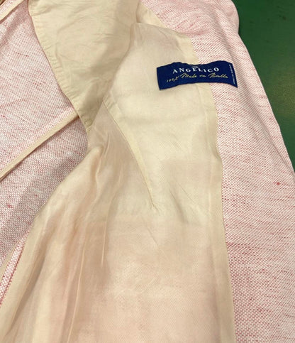 美品 シップス リネン混ノーカラーショートジャケット バックスリットスカート セットアップスーツ レディース SIZE 上36下38 SHIPS