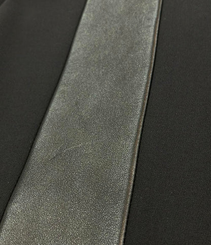 YVES SAINT LAURENT レザー切替スカート レディース イヴ・サンローラン