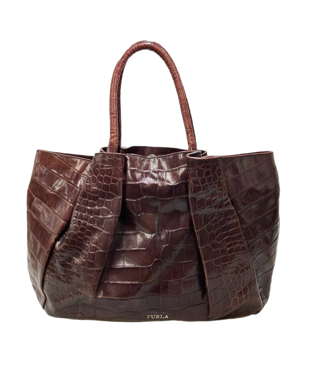 FURLA トートバッグ クロコ型押し レディース フルラ – Rehello by BOOKOFF