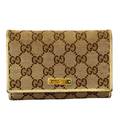 グッチ 二つ折り財布 GGキャンバス レディース GUCCI