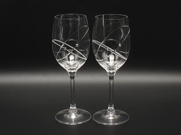 美品 WEDGWOOD ワイングラス 2点セット ペア プロミシス ウィズディスリング ウエッジウッド