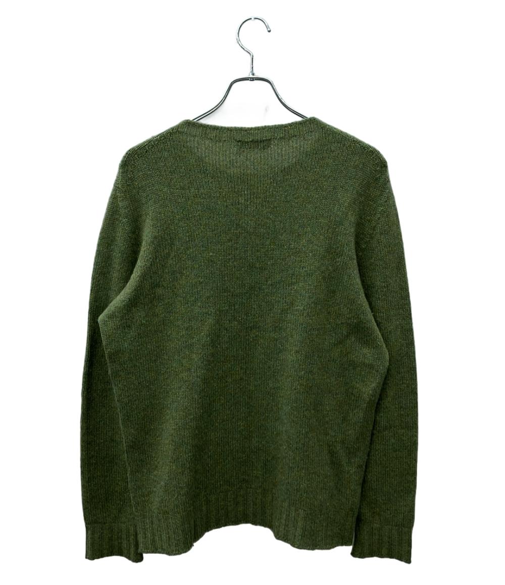 Jil sander 半袖ニット ヘンリーネック リネン ネイビー