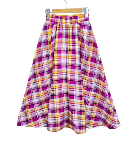 美品 エストラータ シアーチェックスカート レディース SIZE XS (XS) STRATA