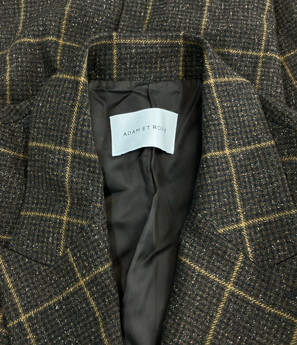 Adam et Rope' ダブルブレストツイード＆チェックジャケット レディース SIZE 38 アダムエロペ