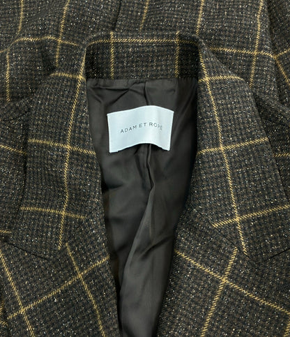 Adam et Rope' ダブルブレストツイード＆チェックジャケット レディース SIZE 38 アダムエロペ