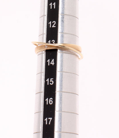 美品 SIENA ROSE リング 指輪 K10 ダイヤ 0.01ct レディース SIZE 13号 シエナロゼ