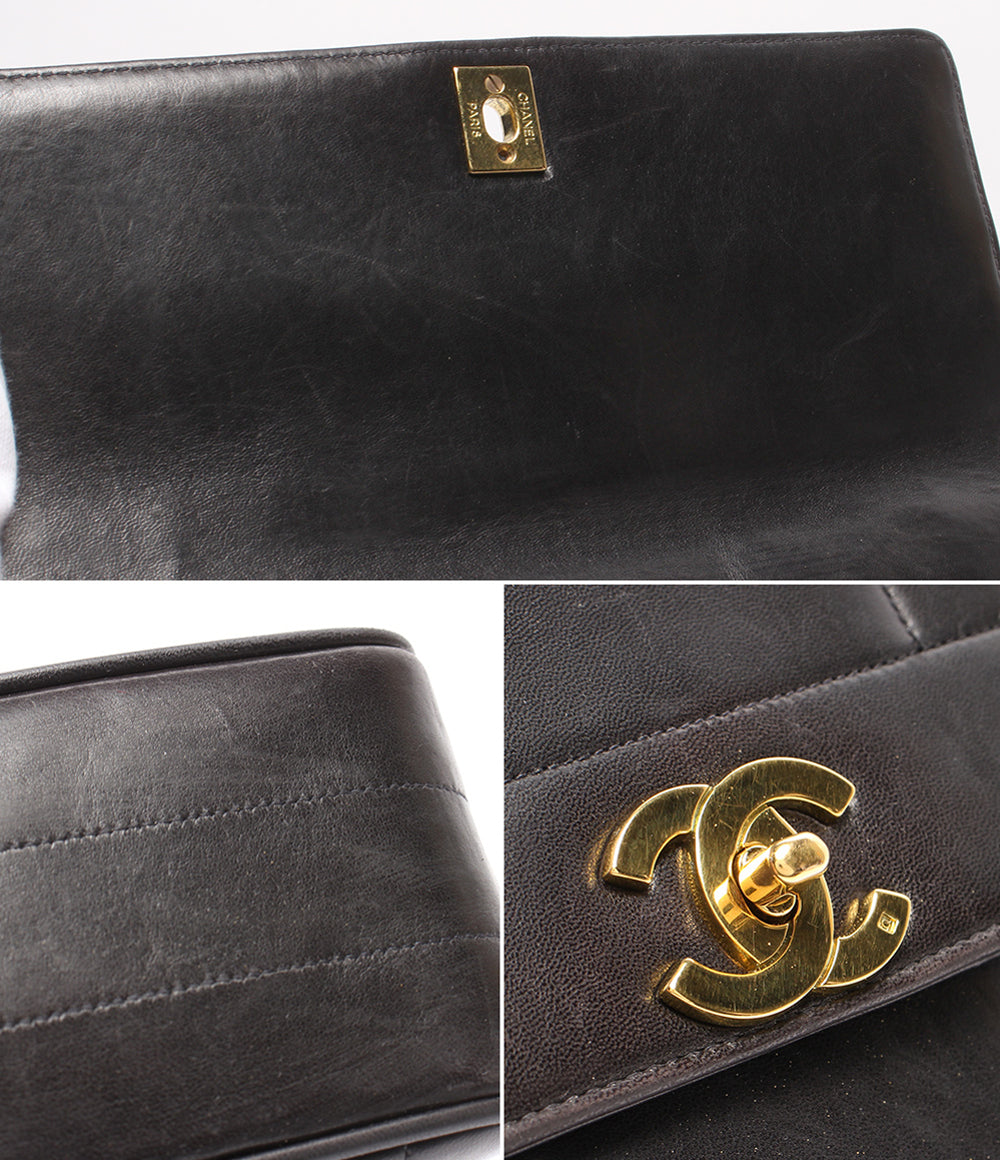 CHANEL ハンドバッグ ゴールド金具 シングルフラップ マドモアゼル ラムスキン 3番台 レディース シャネル