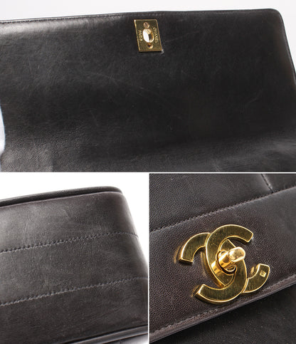 CHANEL ハンドバッグ ゴールド金具 シングルフラップ マドモアゼル ラムスキン 3番台 レディース シャネル