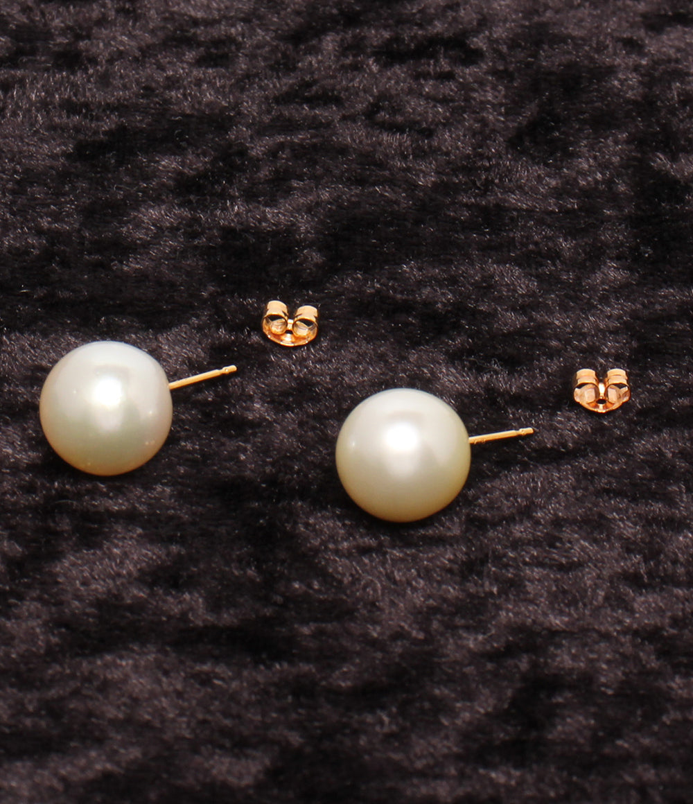 美品 ピアス K18 パール11.5mm レディース