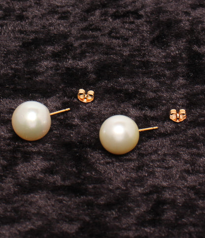 美品 ピアス K18 パール11.5mm レディース