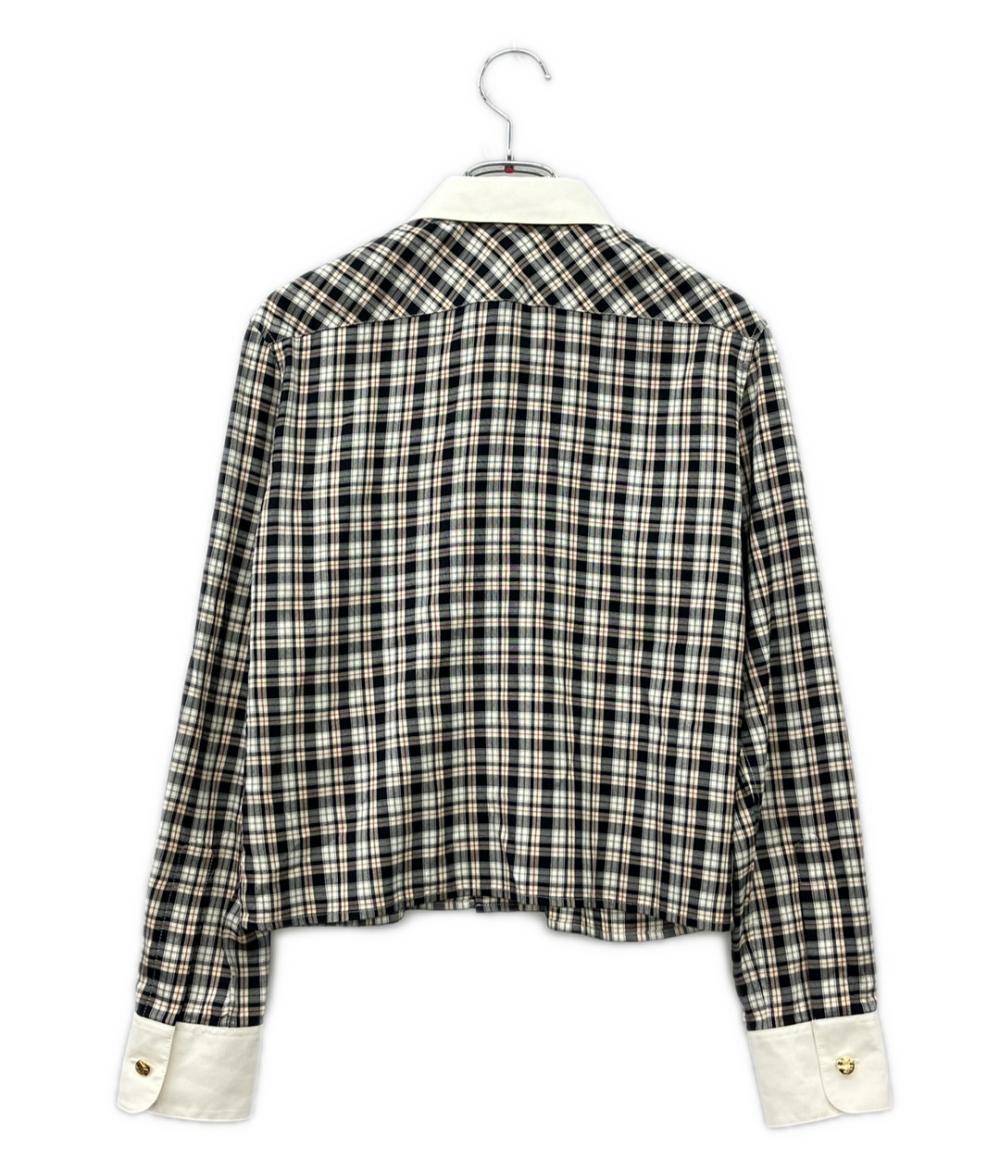 CELINE 長袖 チェック柄クロップドシャツ 2C02C792X レディース SIZE
