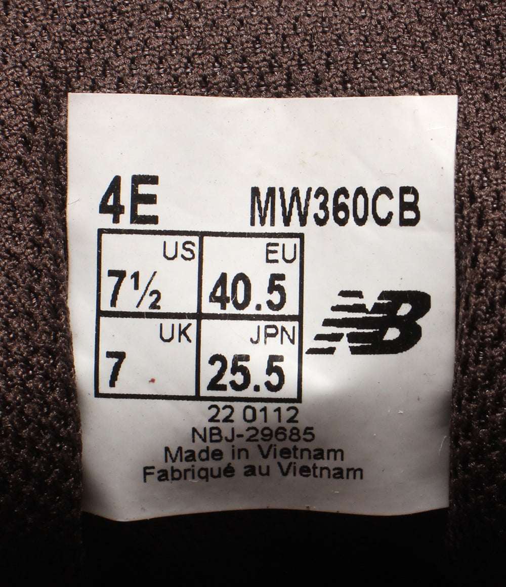美品 NEW BALANCE ローカットスニーカー ウォーキングシューズ サイドジップ コンフォート MW360CB メンズ SIZE 25.5 ニューバランス