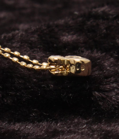 美品 Disney ネックレス K18 ダイヤ 0.08ct ミッキーマウスモチーフ レディース ディズニー