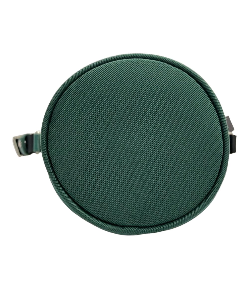 美品 LACOSTE ショルダーバッグ ペットボトルポーチ 斜め掛け ナイロン 牛革 メンズ ラコステ