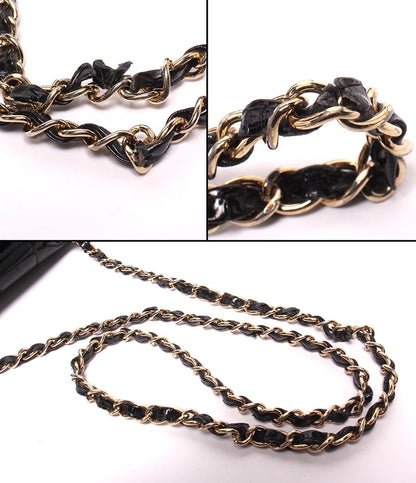CHANEL チェーンショルダーバッグ シングルフラップ シングルチェーン ゴールド金具 チョコバー レディース シャネル