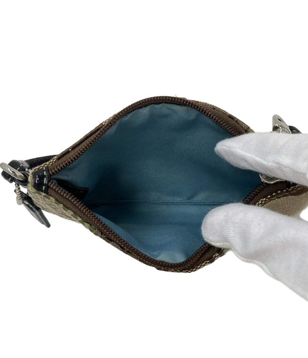 コーチ ポーチ ハンドストラップ付き シグネチャー レディース COACH