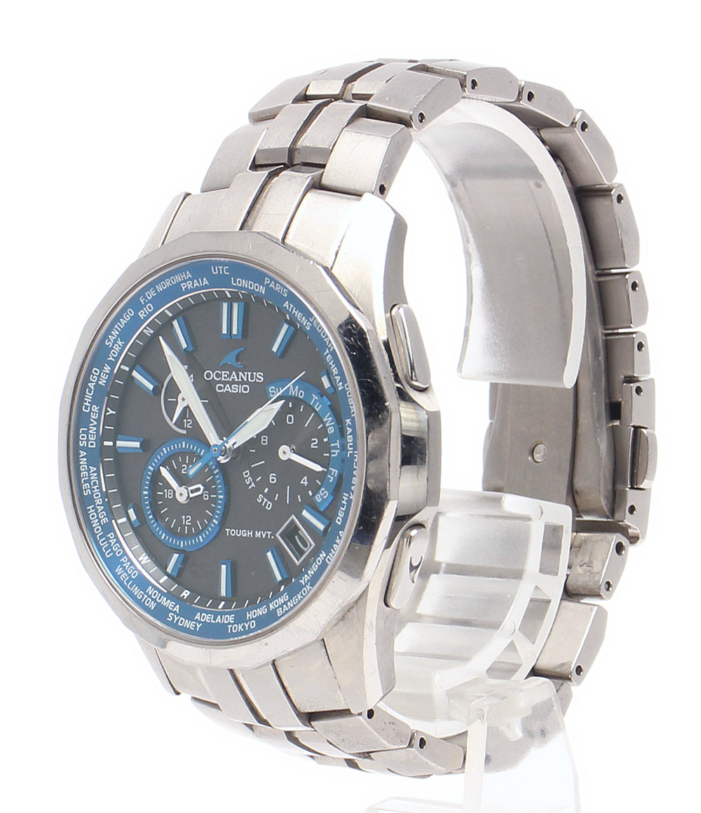 CASIO 腕時計 オシアナス マンタ ソーラー ブラック OCW-S1400 メンズ