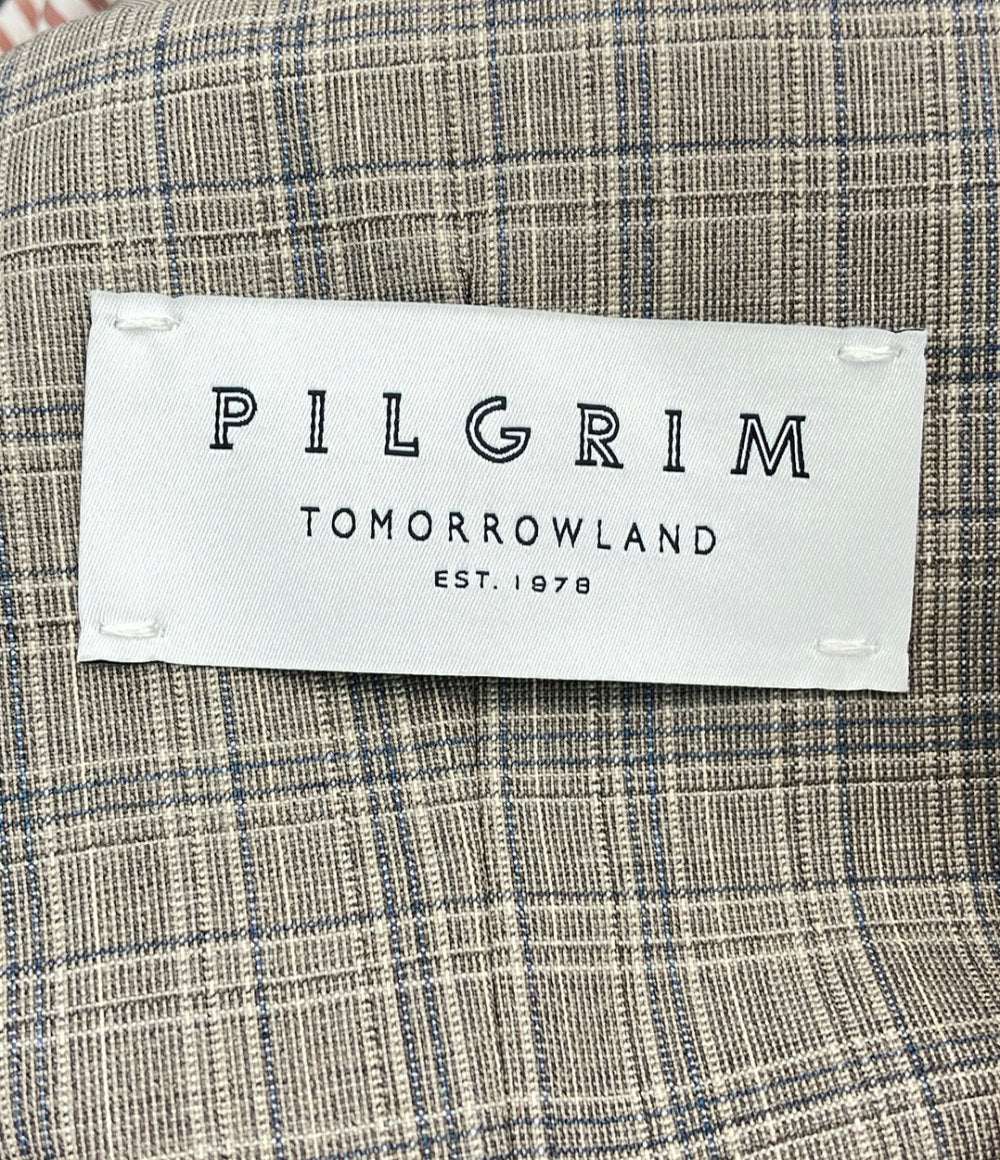 美品 TOMORROWLAND テーラードジャケット チェック メンズ SIZE 50 (XL) トゥモローランド