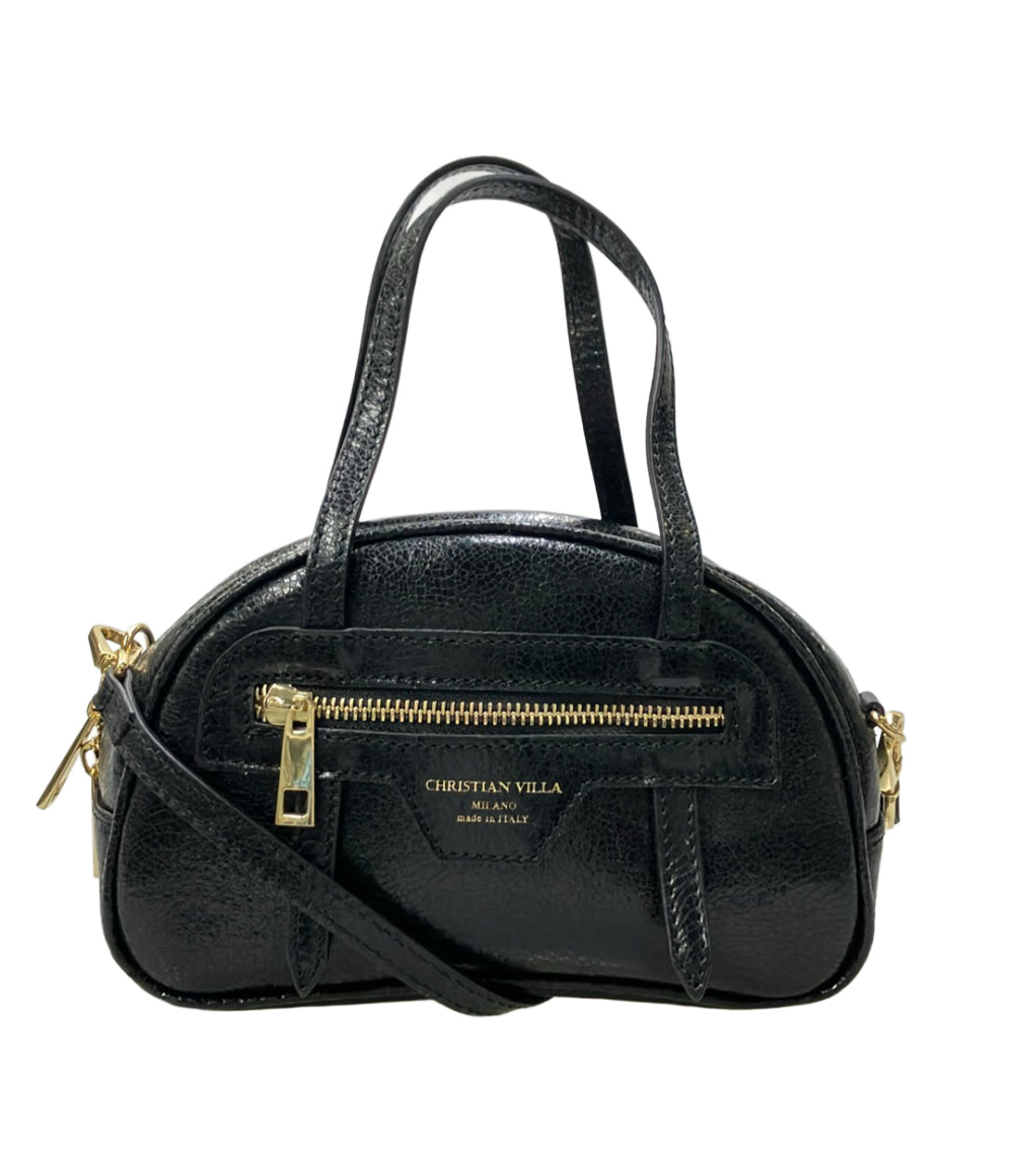 美品 CHRISTIAN VILLA ハンドバッグ ショルダーバッグ 2WAY 斜め掛け レディース クリスチャンヴィラ