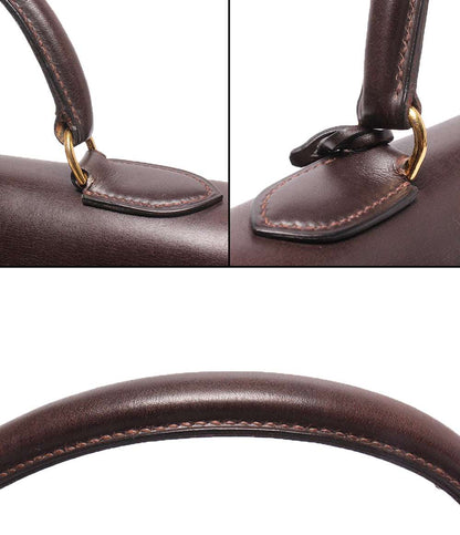 HERMES ハンドバッグ ◯G刻印 ゴールド金具 ボックスカーフ ケリー 32 レディース エルメス