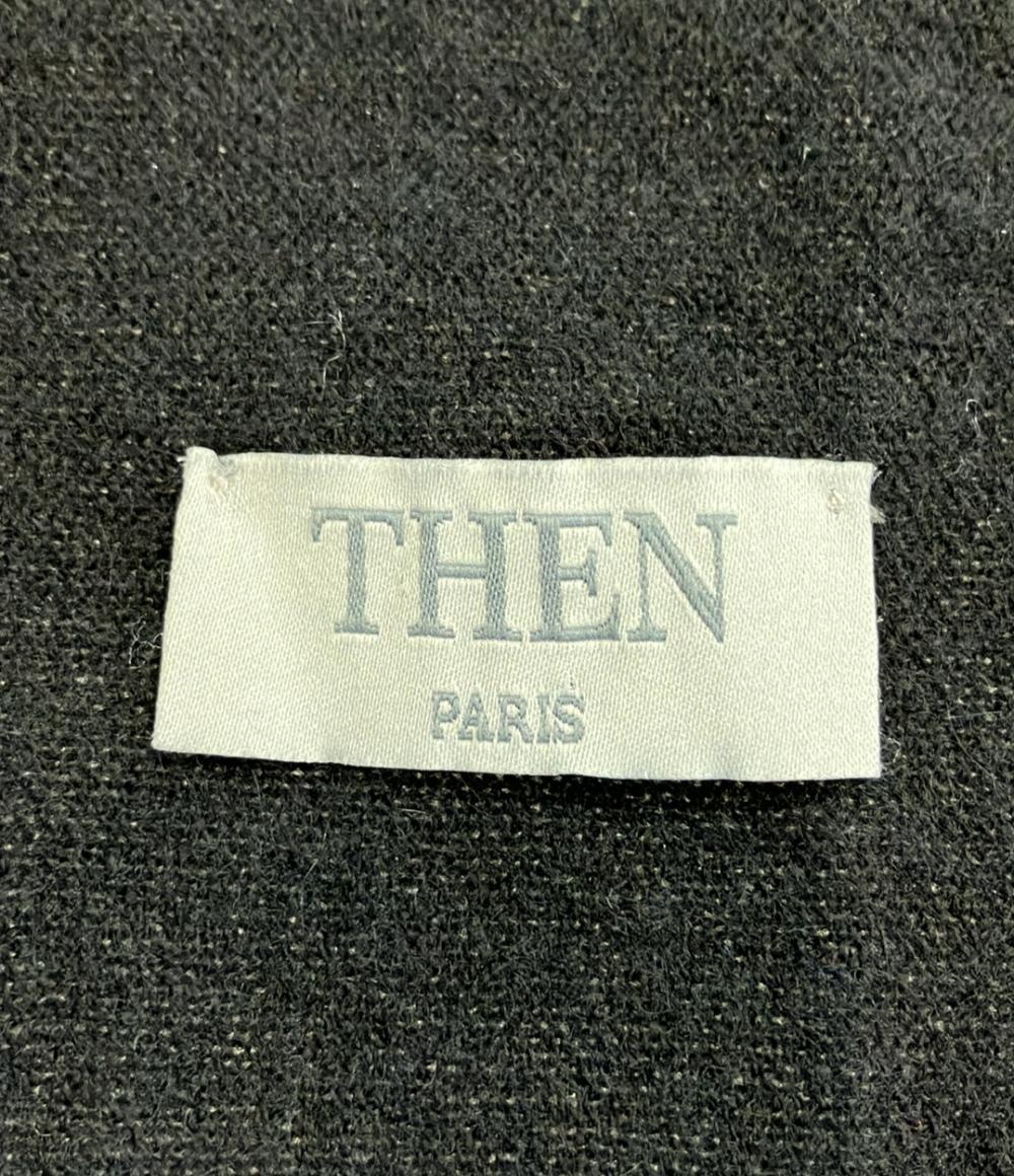 長袖フリンジカーディガン カシミヤ100% レディース THEN PARIS