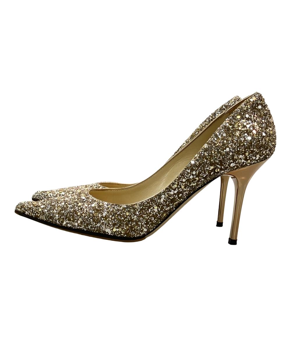 ジミーチュウ グリッターファブリック・ポインテッド トゥ パンプス 36 Jimmy Choo ポインテッドトゥパンプス グリッター レディース SIZE 36