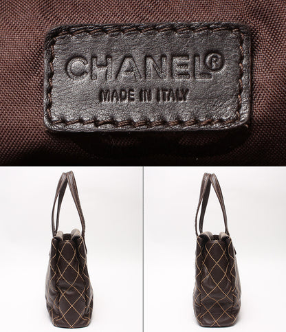 CHANEL トートバッグ ショルダーバッグ 肩掛け ゴールド金具 6番台 ワイルドステッチ レディース シャネル