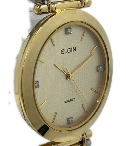 美品 ELGIN 腕時計 クオーツ ゴールド FK237 メンズ エルジン