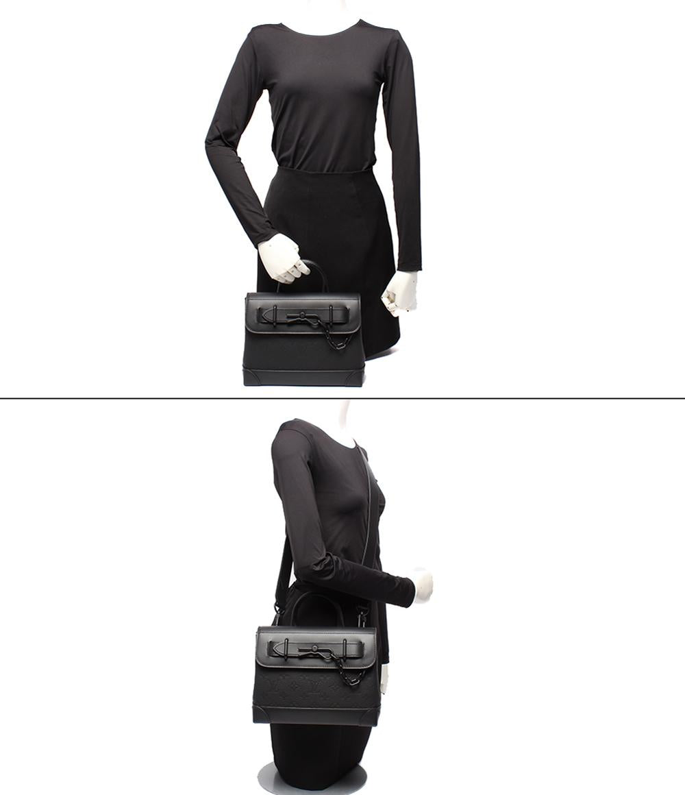 美品 ルイ・ヴィトン 2way ハンドバッグ ショルダーバッグ 斜め掛け スティーマーPM モノグラム・トリヨン M24436 レディース LOUIS VUITTON