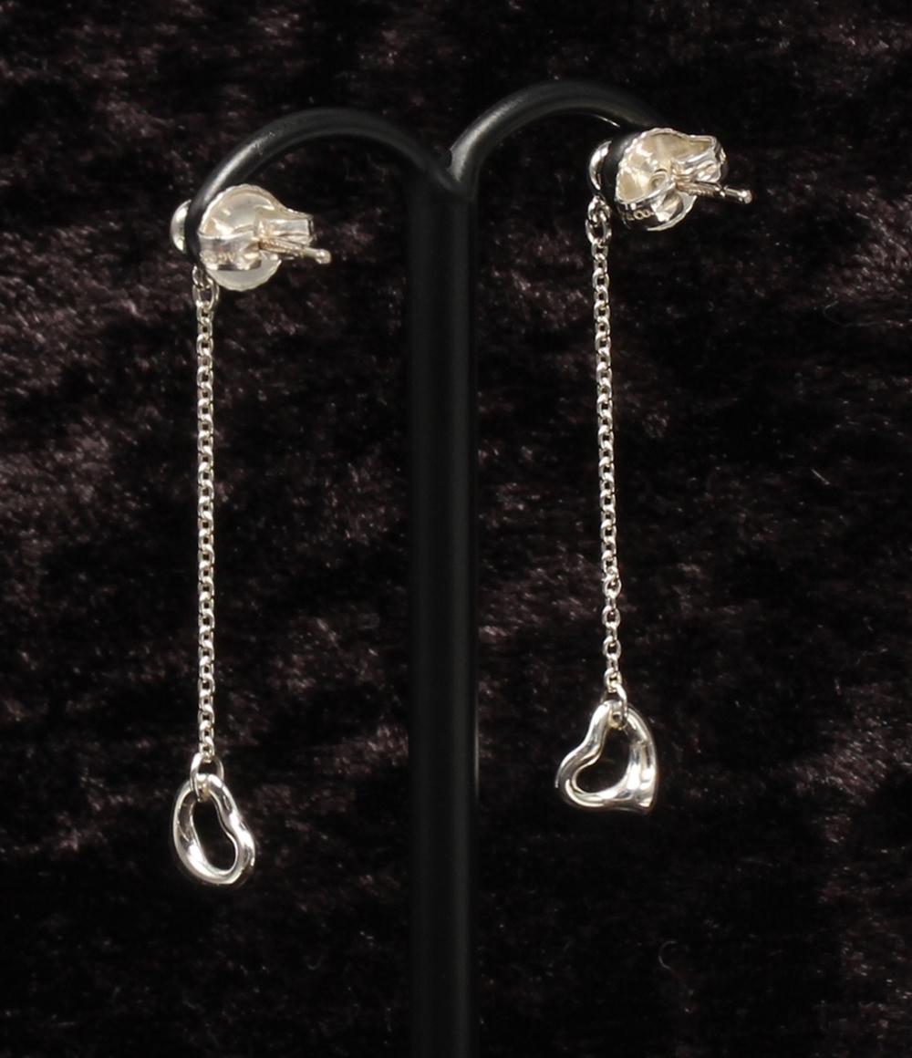 美品】Tiffany & Co オープンハート フープ ピアス SV925 美品 