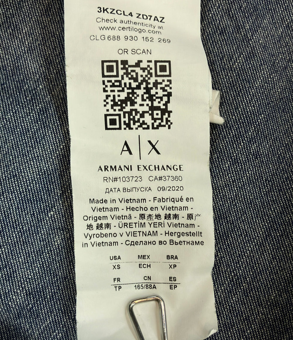 ARMANI EXCHANGE 長袖シャツ デニム メンズ SIZE XS アルマーニエクスチェンジ