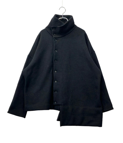 Yohji Yamamoto +NOIR ジャケット 長袖 ハイネック 変形 裾カット NR-T14-176 レディース SIZE 2 (M) ヨウジヤマモト プリュス ノアール
