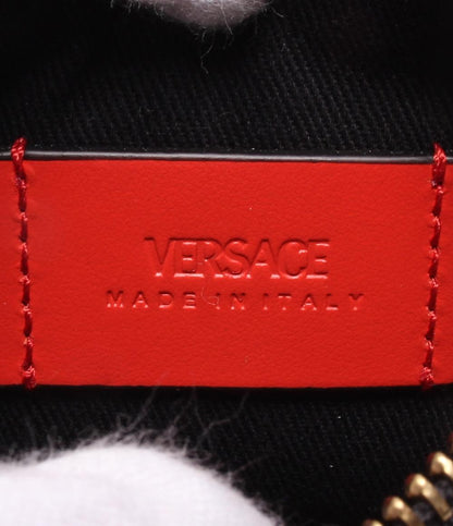 美品 ヴェルサーチ モジュラー マルチ ミニポーチ ラ グレカ シグネチャー レディース VERSACE