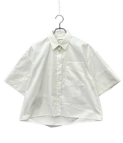 美品 ENFOLD 半袖シャツ 300GA730-0160 レディース SIZE 38 (M) エンフォルド