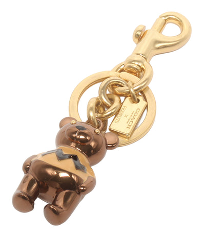 COACH PEANUTS キーホルダー キーリング メタルチャーム ベア クマ チャーリーブラウン レディース コーチ ピーナッツ