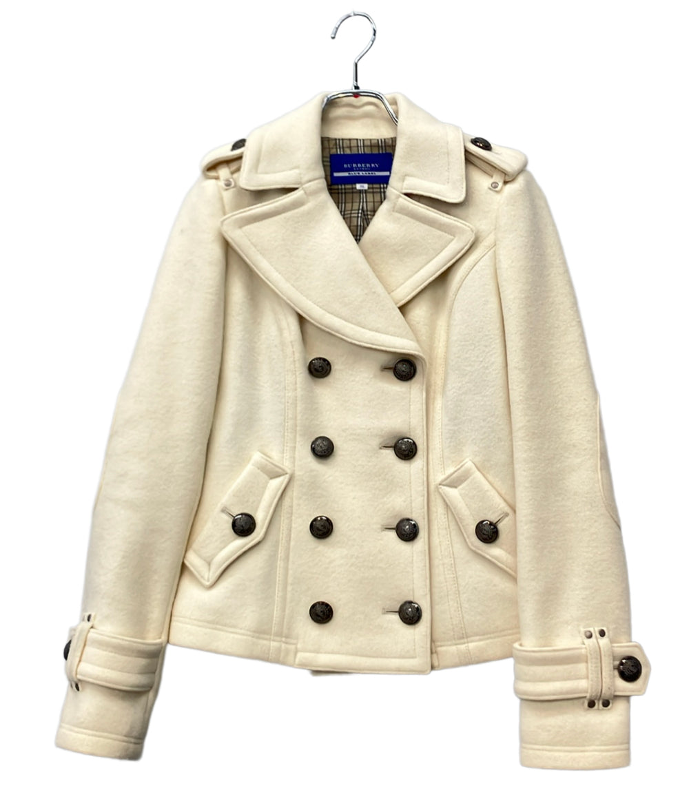 BURBERRY BLUE LABEL ピーコート ナポレオン ショート丈 ホワイト インポート E1F34-254-02 レディース SIZE 38 (M) バーバリーブルーレーベル