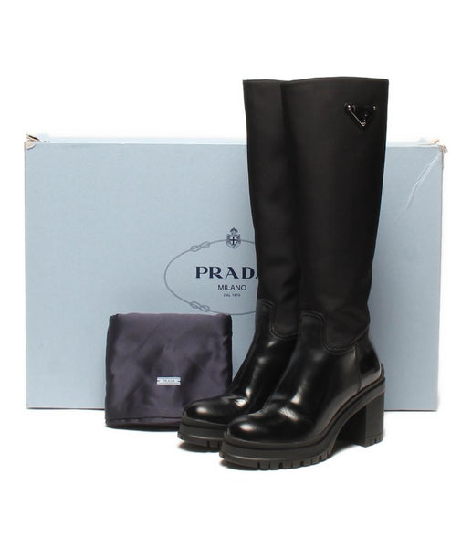 【美品】プラダ ロングブーツ 美品 プラダ ロングブーツ レディース SIZE 35 1/2 (S) PRADA