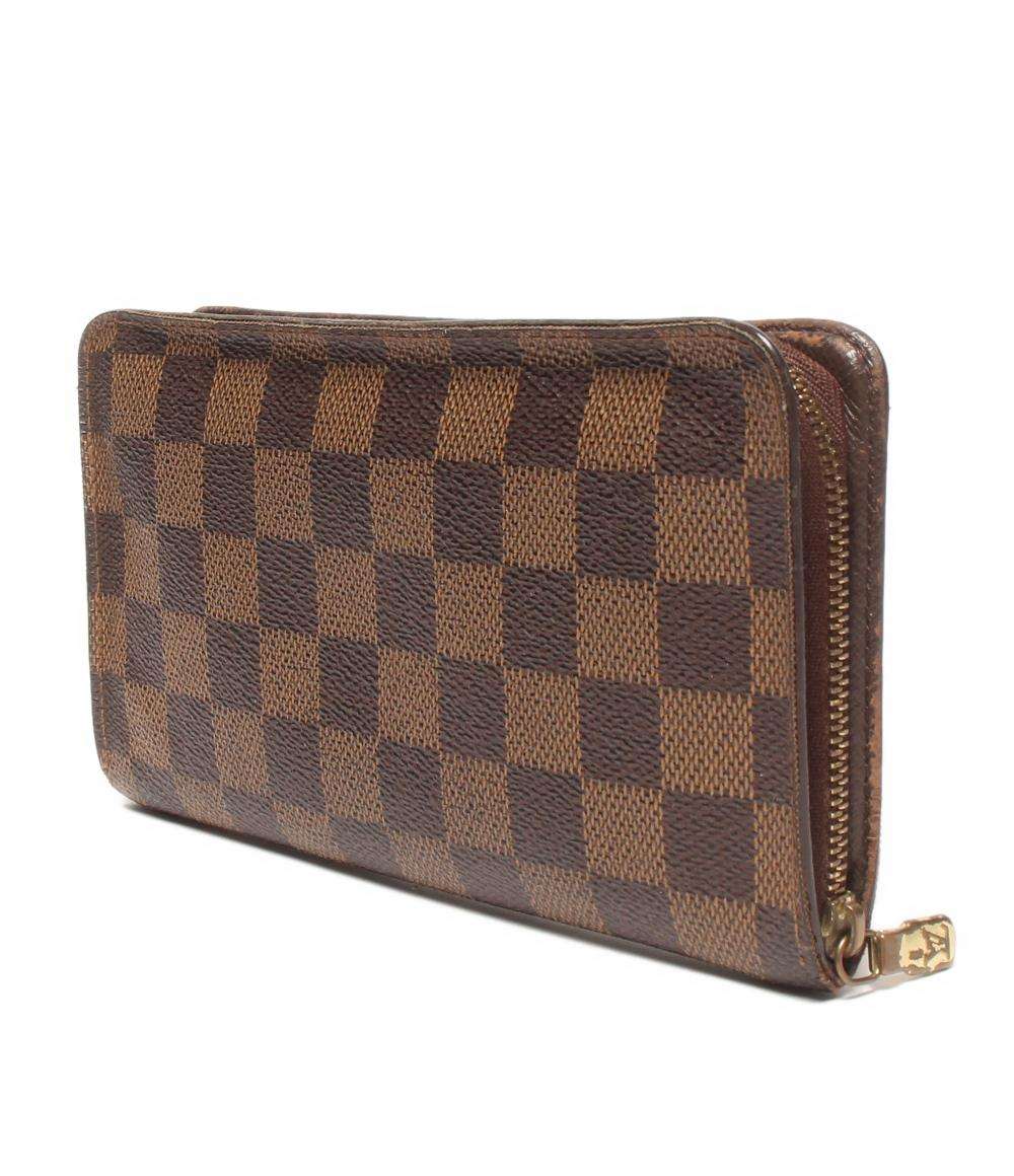 LOUIS VUITTON ラウンドファスナー長財布 ポルトモネジップ ダミエ