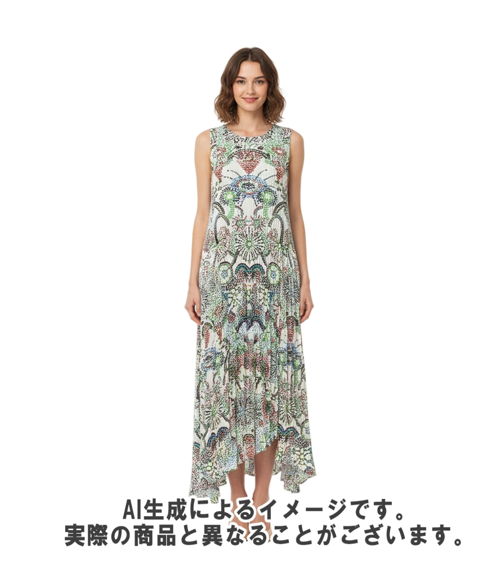 美品 PLEATS PLEASE ノースリーブ ワンピース レディース SIZE 5 プリーツプリーズ