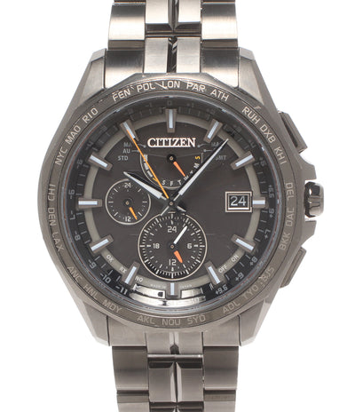 CITIZEN 腕時計 電波ソーラー アテッサ エコドライブ ソーラー ブラック H820-T023991 メンズ シチズン