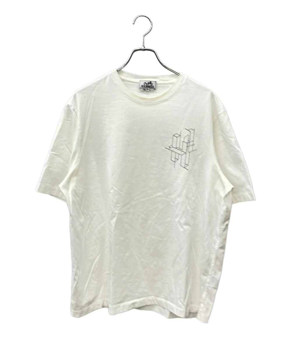 HERMES 半袖Tシャツ  3Dステッチ  刺繍プリント メンズ SIZE XL エルメス