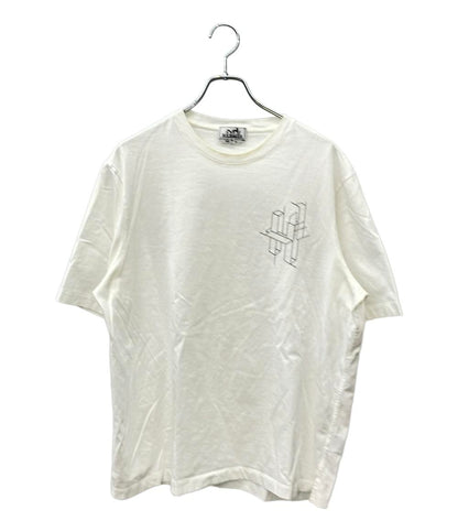 HERMES 半袖Tシャツ  3Dステッチ  刺繍プリント メンズ SIZE XL エルメス