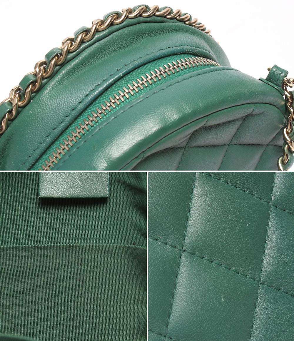 CHANEL チェーンショルダーバッグ ラウンド マトラッセ ゴールド金具 28番台 レディース シャネル