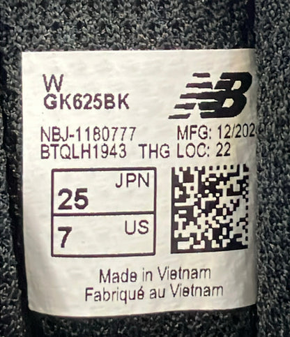 美品 NEW BALANCE ローカットスニーカー GK625BK キッズ SIZE 25.0 ニューバランス