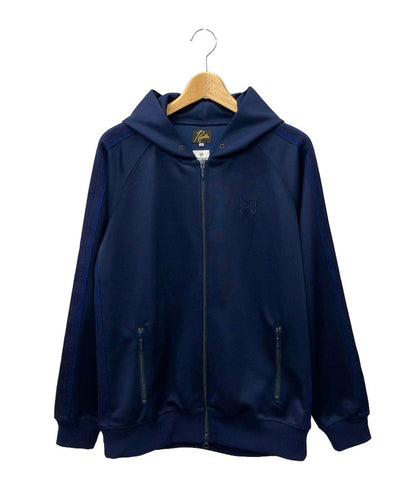 美品 Needles ×Charcoal トラックフードジャケット ジップアップパーカー フーディー DI955 トラックジャケット メンズ SIZE M ニードルズ