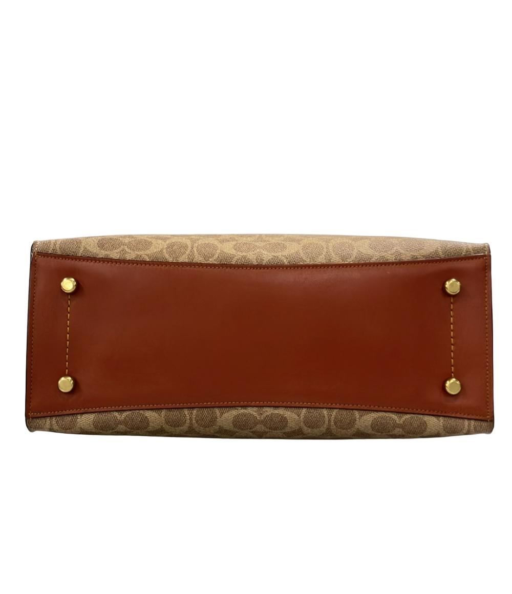 美品 COACH 2WAY ハンドバッグ ショルダーバッグ 斜め掛け チャーリー キャリーオール シグネチャー 31210 レディース コーチ